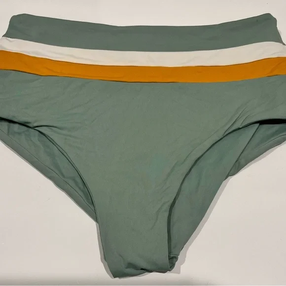 L Space Color Block Rebel Stripe Portia Bottom Women's Size M - Picture 2 of 4